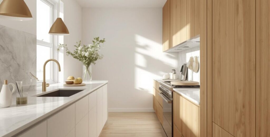 Finecraft Cabinets - euro - Natural Casella Oak Kitchen & Light Urban Concrete